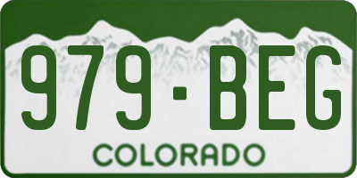 CO license plate 979BEG