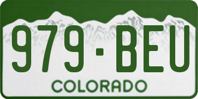 CO license plate 979BEU