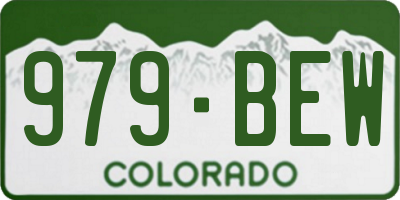 CO license plate 979BEW