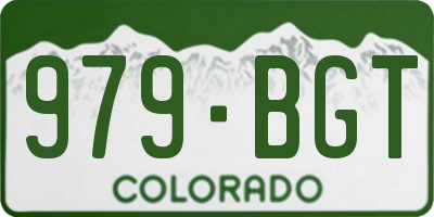CO license plate 979BGT