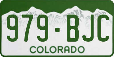 CO license plate 979BJC