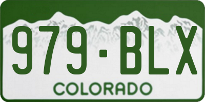 CO license plate 979BLX