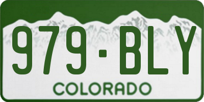 CO license plate 979BLY