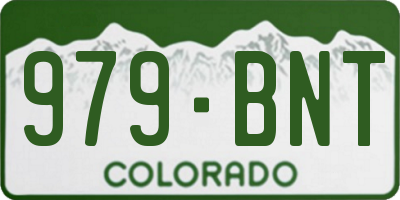 CO license plate 979BNT