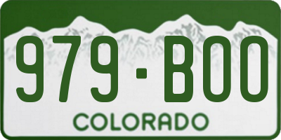 CO license plate 979BOO
