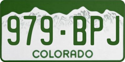 CO license plate 979BPJ