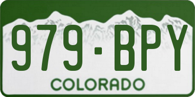CO license plate 979BPY