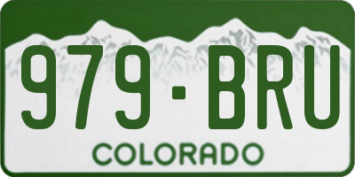 CO license plate 979BRU