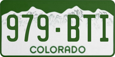 CO license plate 979BTI