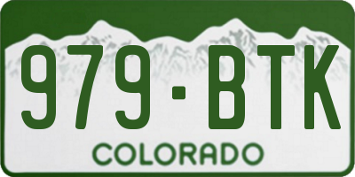 CO license plate 979BTK