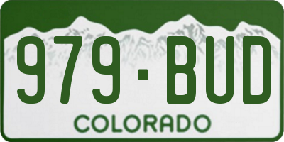 CO license plate 979BUD