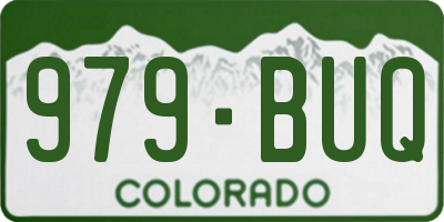 CO license plate 979BUQ