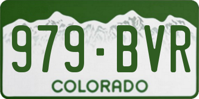 CO license plate 979BVR