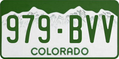 CO license plate 979BVV