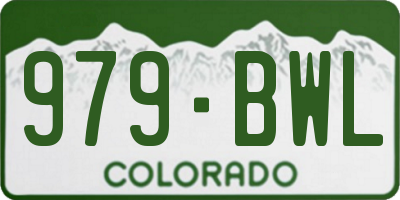 CO license plate 979BWL