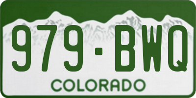 CO license plate 979BWQ