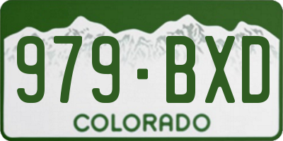 CO license plate 979BXD