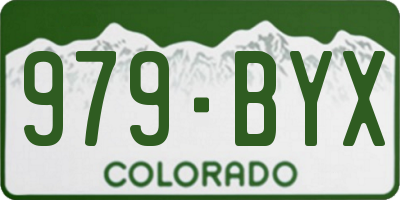 CO license plate 979BYX