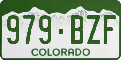 CO license plate 979BZF
