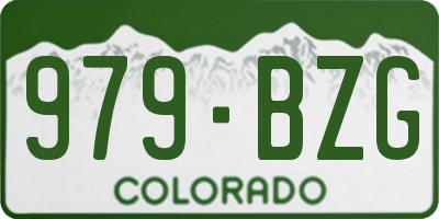 CO license plate 979BZG