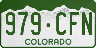 CO license plate 979CFN