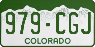 CO license plate 979CGJ