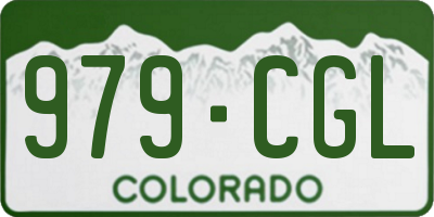 CO license plate 979CGL