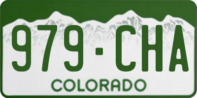 CO license plate 979CHA