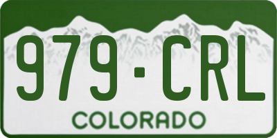 CO license plate 979CRL