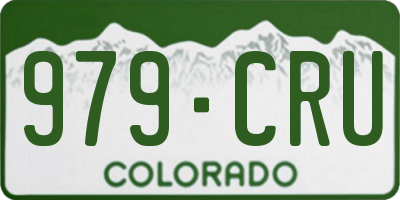 CO license plate 979CRU