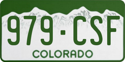 CO license plate 979CSF