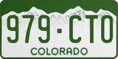 CO license plate 979CTO