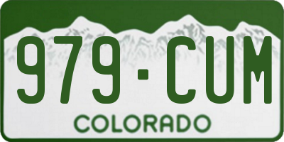 CO license plate 979CUM
