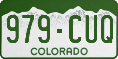 CO license plate 979CUQ