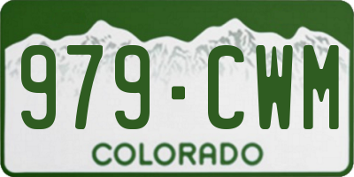 CO license plate 979CWM