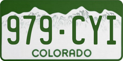 CO license plate 979CYI