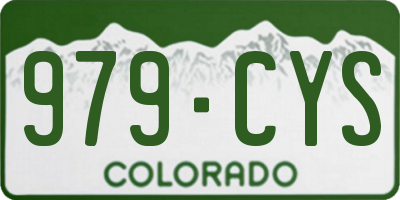 CO license plate 979CYS