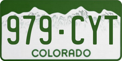 CO license plate 979CYT