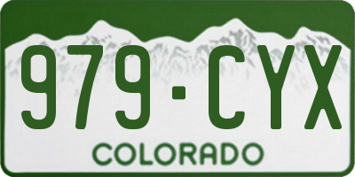 CO license plate 979CYX