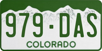 CO license plate 979DAS