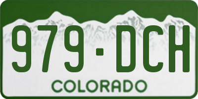 CO license plate 979DCH