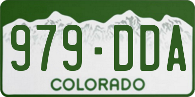 CO license plate 979DDA