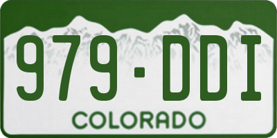 CO license plate 979DDI