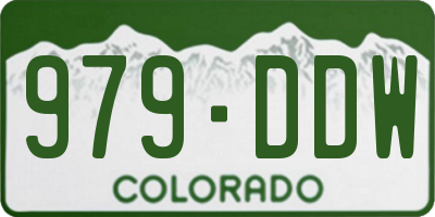 CO license plate 979DDW