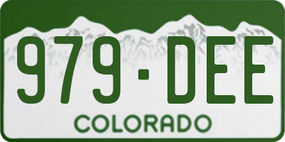 CO license plate 979DEE