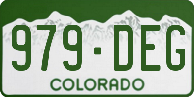 CO license plate 979DEG