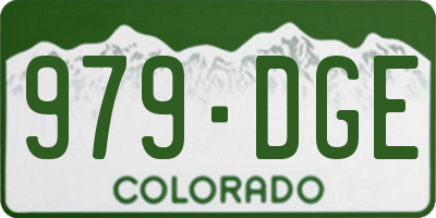 CO license plate 979DGE