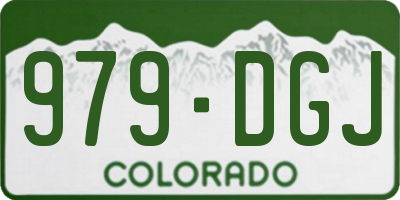 CO license plate 979DGJ