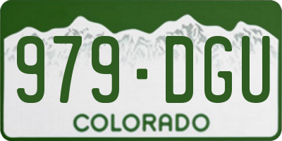CO license plate 979DGU