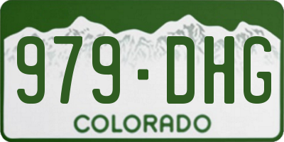 CO license plate 979DHG